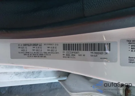 2015 Chrysler 200 C from USA, damaged, VIN 1C3CCCEG0FN530271